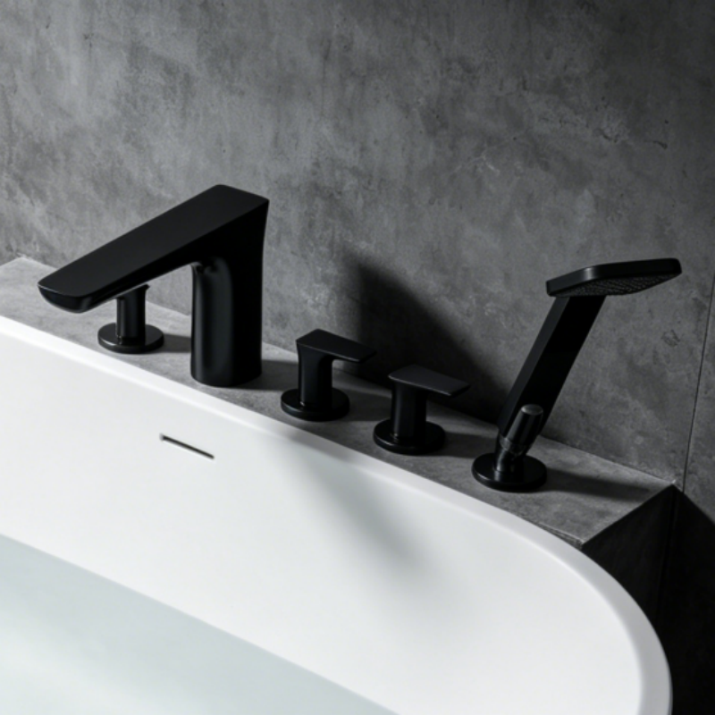 5 hole rim mounted bath mixer