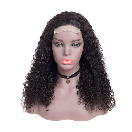 Factory sale 10A grade indian virgin unprocessed human hair water wave human hair wigs curly hair transparent lace front wig