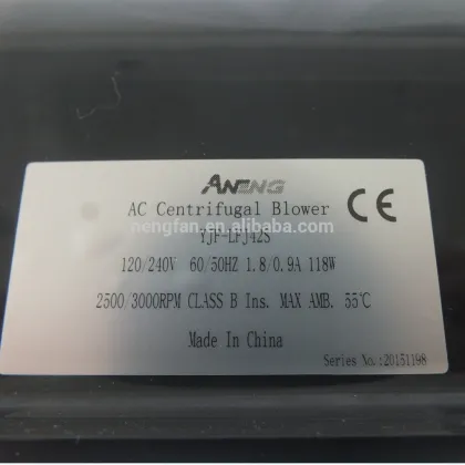 plastic air conditioning blower fan