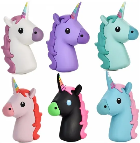 Lovely Emoji Cartoon Cute Unicorn Power Bank 2600mAh