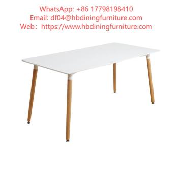 Dining Furniture Rectangular MDF Dining Table Europe Modern Design Living Room High Quality Beech Wood Legs Dining Table
