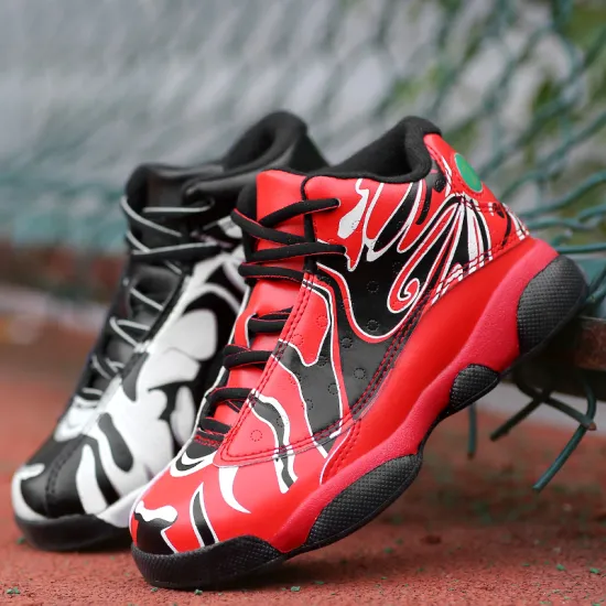 Boys Girls basketball shoes kids footwear Children sports shoes kid sneakers boy shoes youth shoes for boys Chinese style PU