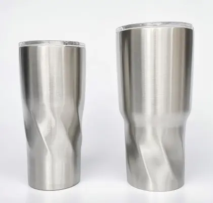 Curve Twist Tumbler Stainless Steel Travel Car Mug
