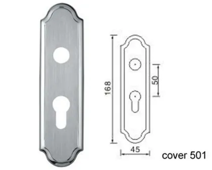 stainless steel metal door lock faceplate