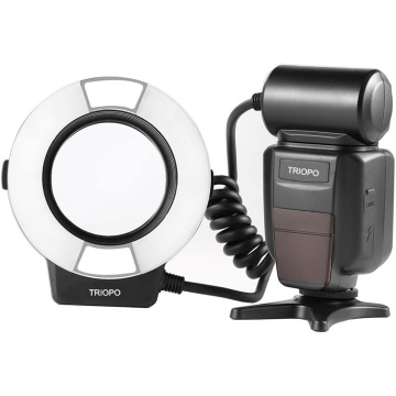 Triopo Speedlights e Macro Speed ​​Camera Flash per Canon DSLR