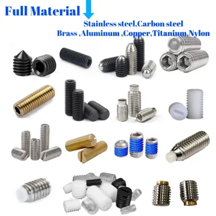 Stainless Steel Silver Plated Zinc Socket Screws Cup Point Set