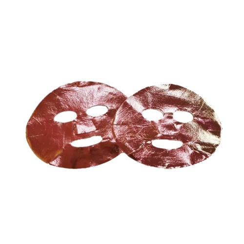 Feuille de masque facial en or rose