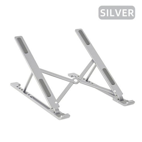 Gray Aluminum Laptop Stand Ergonomic Adjustable Heights Laptop Stand for Office Meeting Supplier
