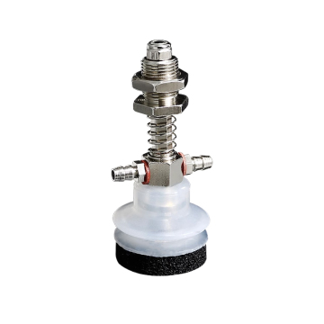 White Silicone Rubber Bellows Cup Vacuum Sucker with Black Sponge for Quick Rebound