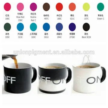 thermochromic pigment powder change color with temperature changing
