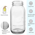 64OZ Wide Mouth Mason Jar with Metal Cap