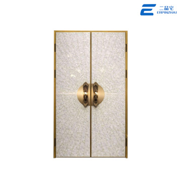 Puerta de entrada de villa personalizada de aluminio fundido con panel completo