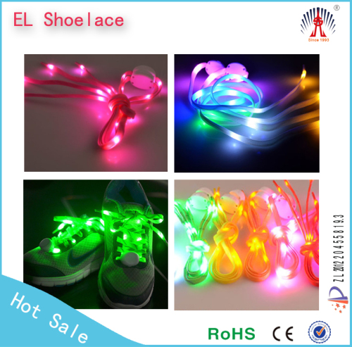 led shoe laces/reflective led shoe laces/round led shoe laces