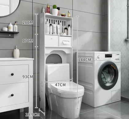 Washroom Furniture Wooden Toilet Bathroom Shelf