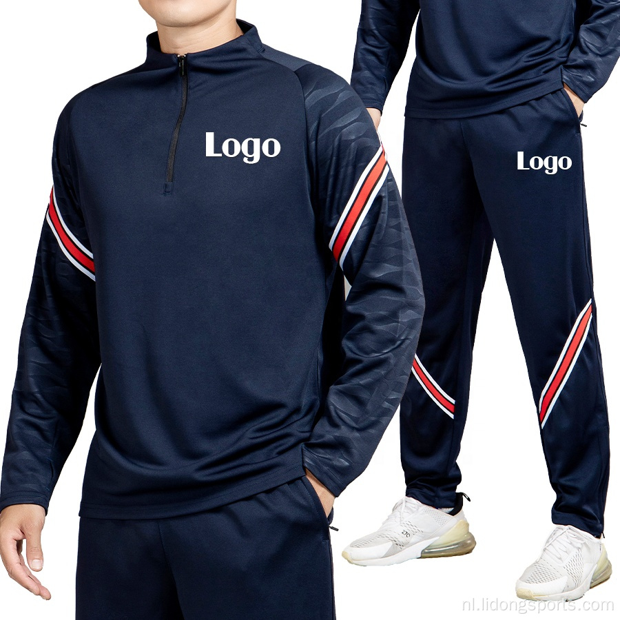 Nieuwe sportkleding lange mouw tracksuit voetbaljack -pak