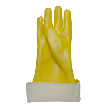 Guantes recubiertos de PVC amarillos Jersey Liner 35 cm