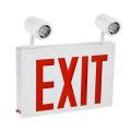 steel housing exit sign and emergency lighting combo