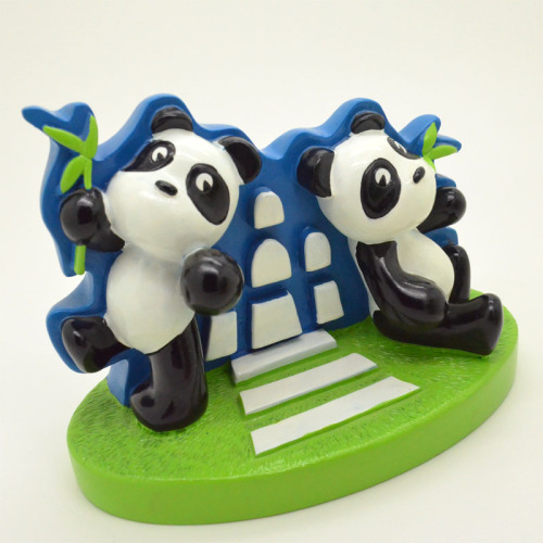 Full 3D Cartoon Panda Resin Hot Toy with Your Design Logo