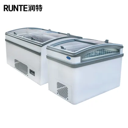 Ice Cream Vertical Refrigerator Island Freezer