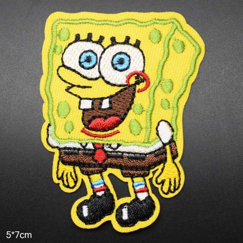 Cartoon Yellow Iron On Embroidery Patches Clothes