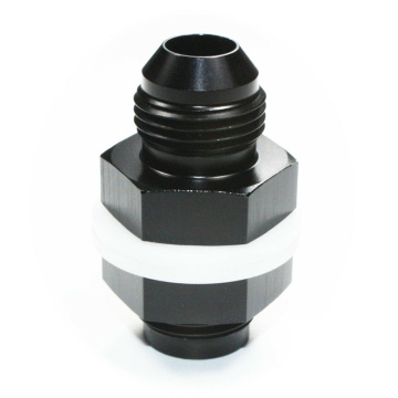 Black Aluminum Straight AN6 Fuel Cell Bulkhead Adapter