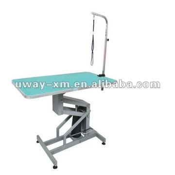 UW-GR-016 Hydraulic dog grooming table with arm,height adjustable, green surface, three size for choice