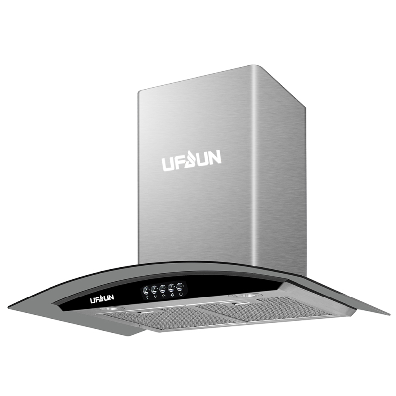 Classical Curved Glass High Quality Low Price Touch Control Kitchen Range Hood Wholesale Custom Range Hood