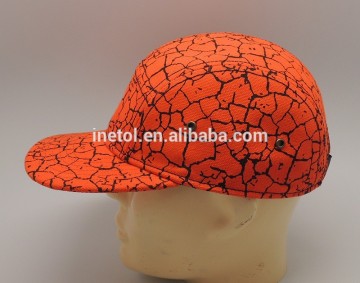 fantastic design pattern embroidered plastic flatbill snapback cap