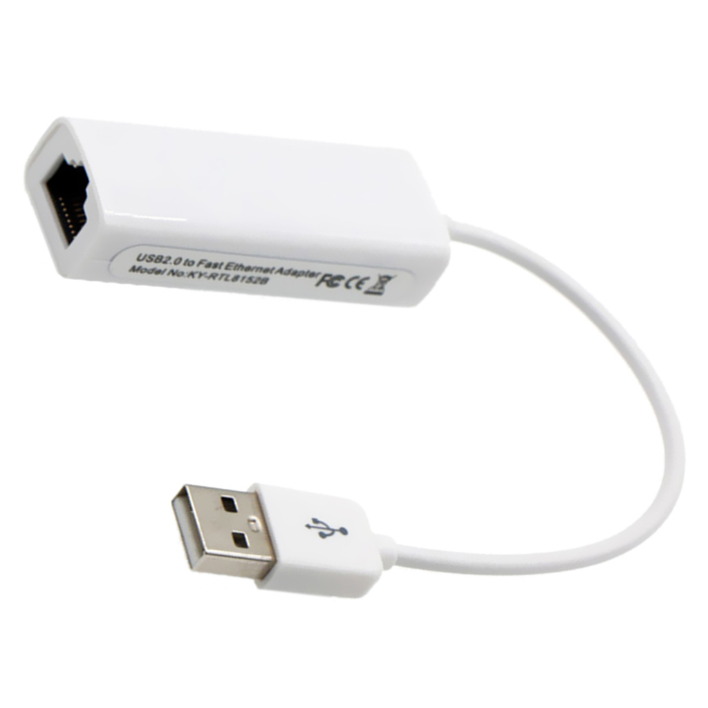 USB2.0 Network Hub 10/100 Mbps To RJ45 Lan Network Card USB Ethernet Adapter