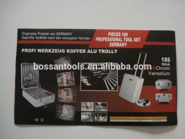 188 pcs tool troley case with tools