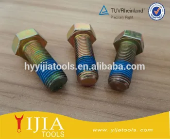 bolts and nuts/high tensile yellow zinc hex bolt
