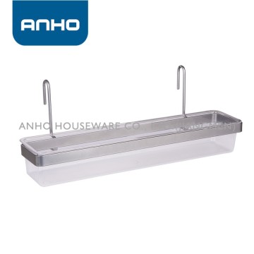 Anho iron wire single tier seasoning shelf with plastic basket spice rack