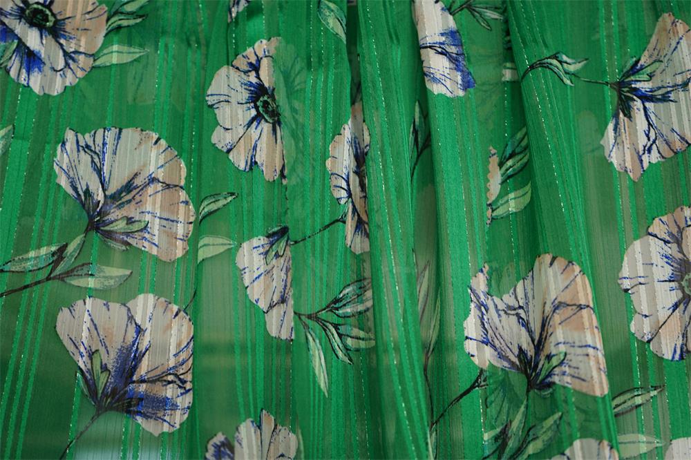 Lurex Stripe Dobby Tissue Fabric