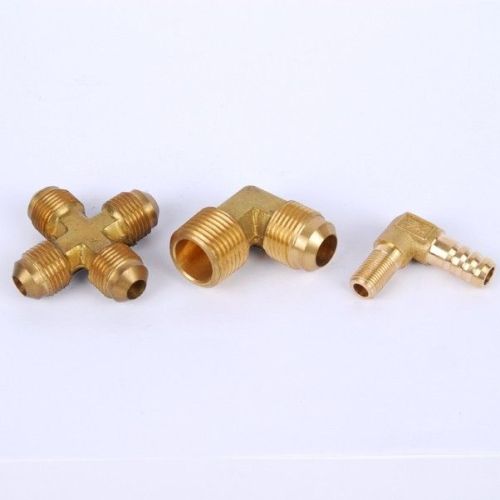 Brass Air Fitting, Pneumatic Connectors Fittings - Right Angle Bend, Cross Joint Copper