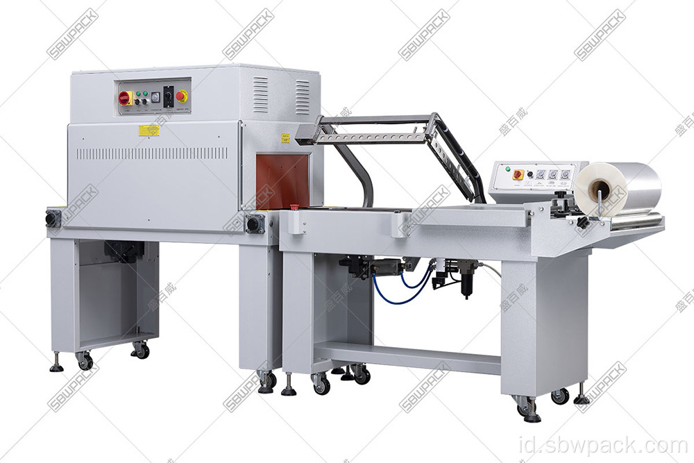 Manual L Bar Sealing dan Shrink Tunnel Machine