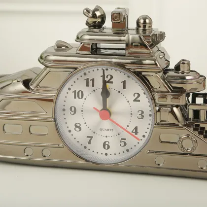 Customized Home Decor Ship Shape Alarm Clock