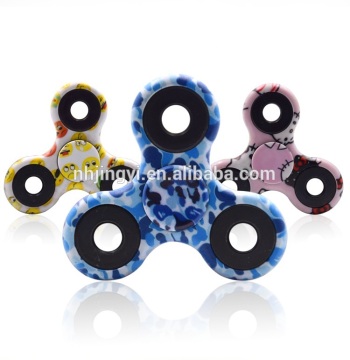 ABS or Aluminum Release Stress EDC plastic Tri-fidget plastic camouflage colorful hand spinner