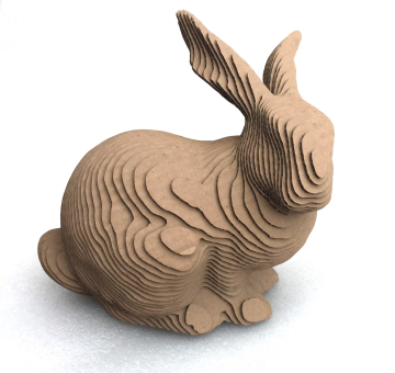 Elegant Cardboard Rabbit Sculpture for Home Decor