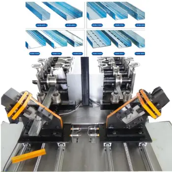 Double row stud and track machinery