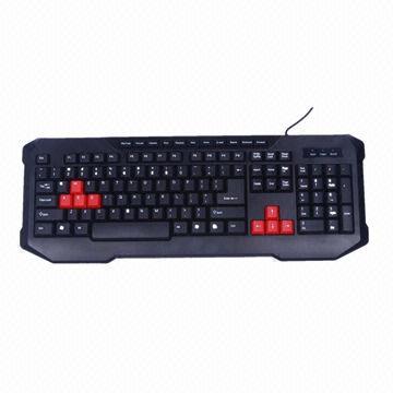 Multimedia Keyboard, Can be Wired or Wireless, 8 Red Game Keycaps