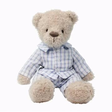 Beige bear plush sleeping toy for children