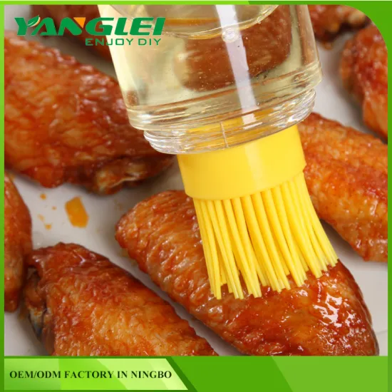 Oil Brush Bottle Set Silicone Cooking Baking Basting BBQ Pancake Kitchen Tool