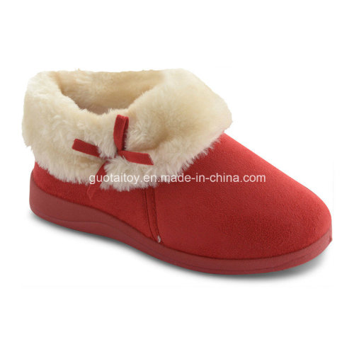 New Ladies Winter Warm Microsuede Fur Ankle Slippers Boots (GT-09765)