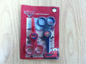 plastic colourful kids scissors set