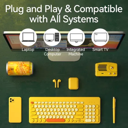 BOW Ergonomic Wireless Gaming Keyboard for Laptop