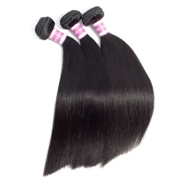 Brazilian 10A Products Virgin Raw Straight Human Hair Extension Silky Hair