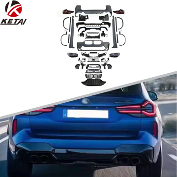 Bộ cơ thể được nâng cấp cho BMW G01 X3 2018-2021 F97 LCI X3M - Môi trước, Bộ khuếch tán phía sau, Váy bên, Spoiler