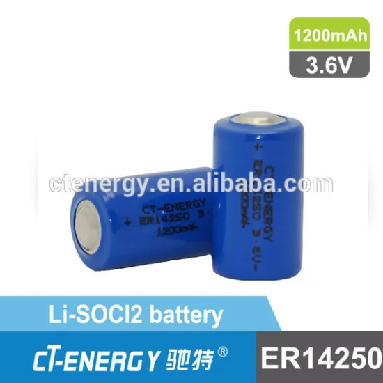 high performance type 3.6v lithium battery 1/2aa er14250