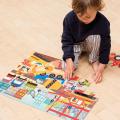 Floor Puzzle Construction Site 24-Pieces Large Puzzle for Kids Custom Best Selling Amazon