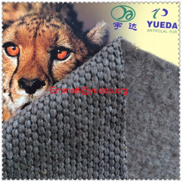 New brown melange colour one side brushed chunky knit boiled wool fabric for heavy overcoat